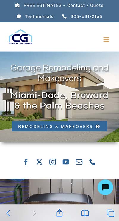 Mobile Web Site | Casa Garage